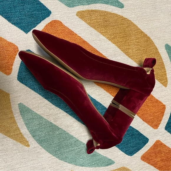 Everlane The Italian Leather Day Heel in Crimson Velvet Size 11 - Picture 4 of 8